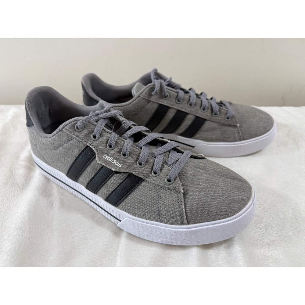 Adidas Daily 3.0 FW3270 Men's 11 Gray Canvas Low Top Sneakers Casual Skate